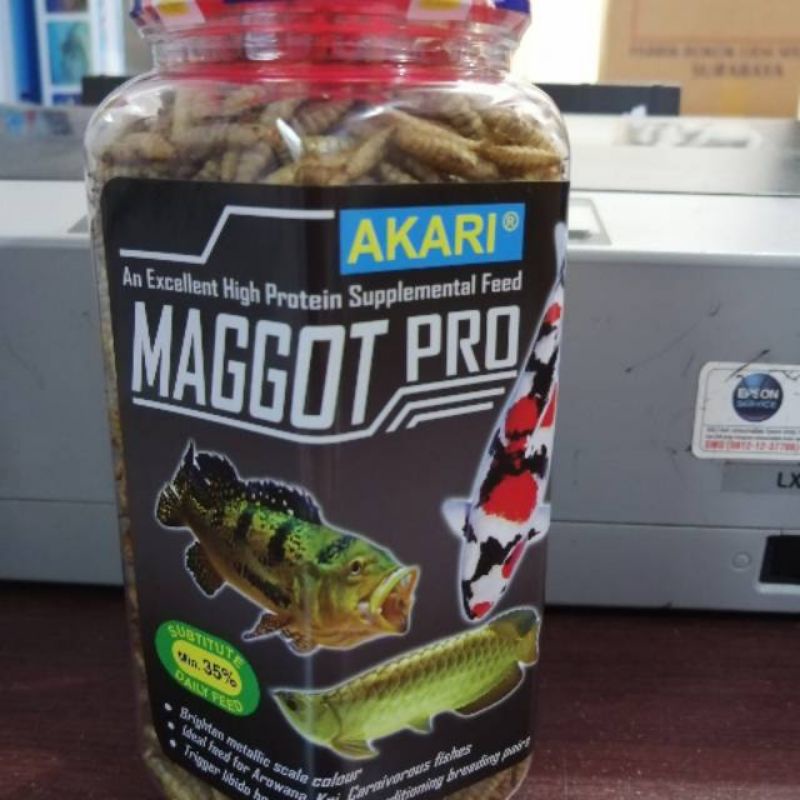 Makanan ikan arwana louhan AKARI AA MAGGOT PRO 130GR