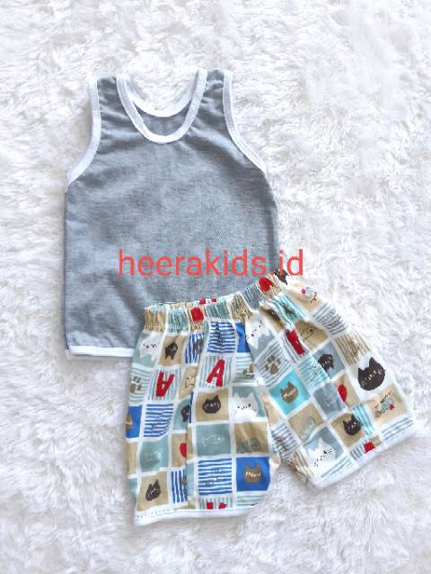 Setelan Anak Model Kutung/Singlet Umur 0-2 Tahun-7