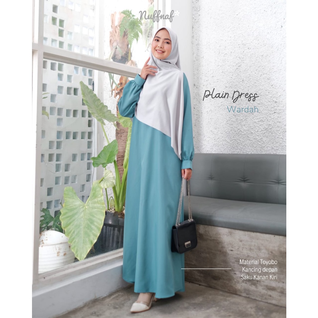 GAMIS DEWASA PLAIN DRESS NUFFNAF