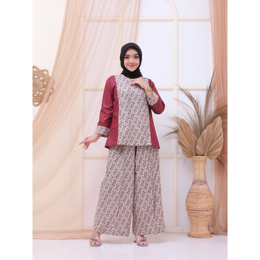 Setelan Kulot Anjani Pakaian Muslim Murah Setelan Katun Halus 2022 Pakaian Muslim Keluarga Murah 202