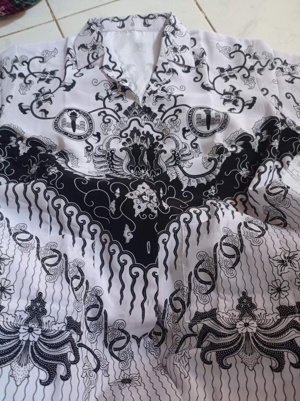 Kemeja Batik Pgri Wanita Berfuring Bahan Polyster By Tensa Yes