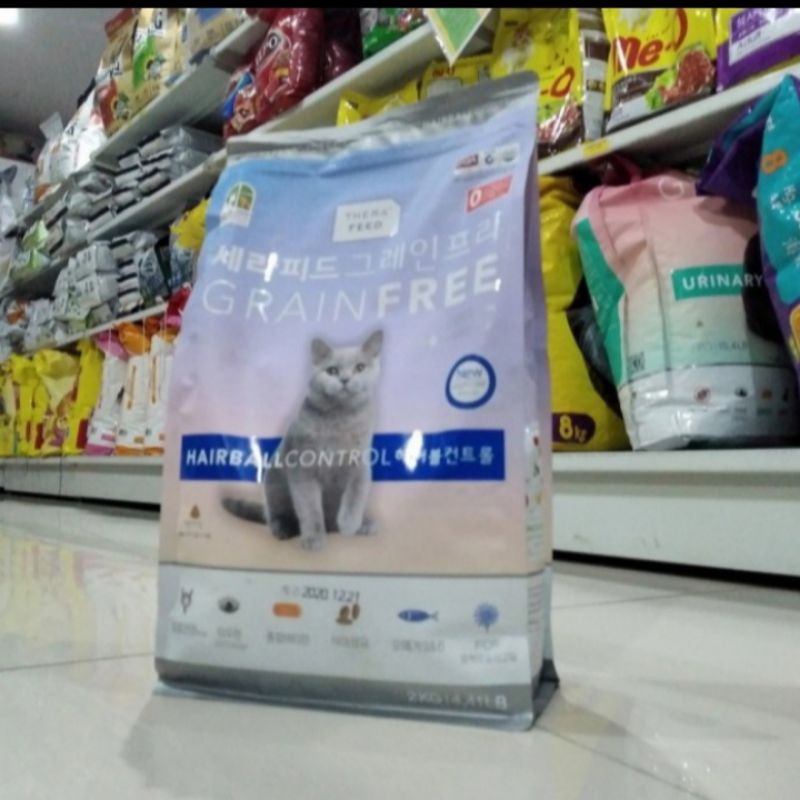 Grab/Gojek Therafeed Hairball Control 7kg Thera feed Grainfree