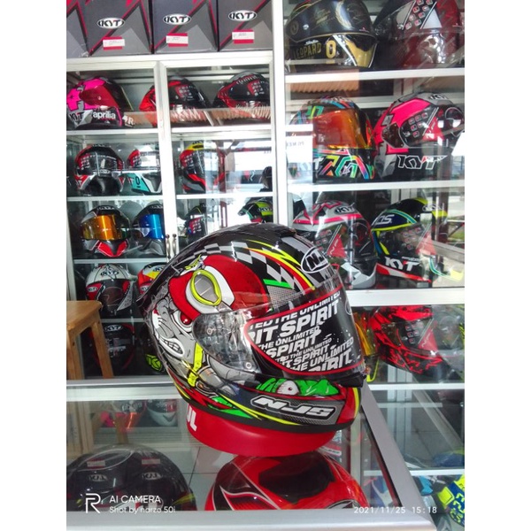 Helm Full Face NJS ZX-1 THE WINNER BLACK GLOSY