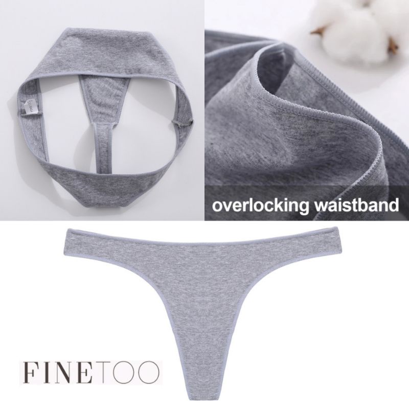 FINETOO FT08 Sexy Celana Dalam Thong Women Underwear Cotton Panty Soft G-string