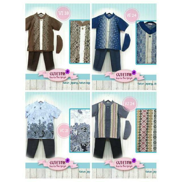 Koko Batik Anak Untuk 3-4y Dan 12-13y