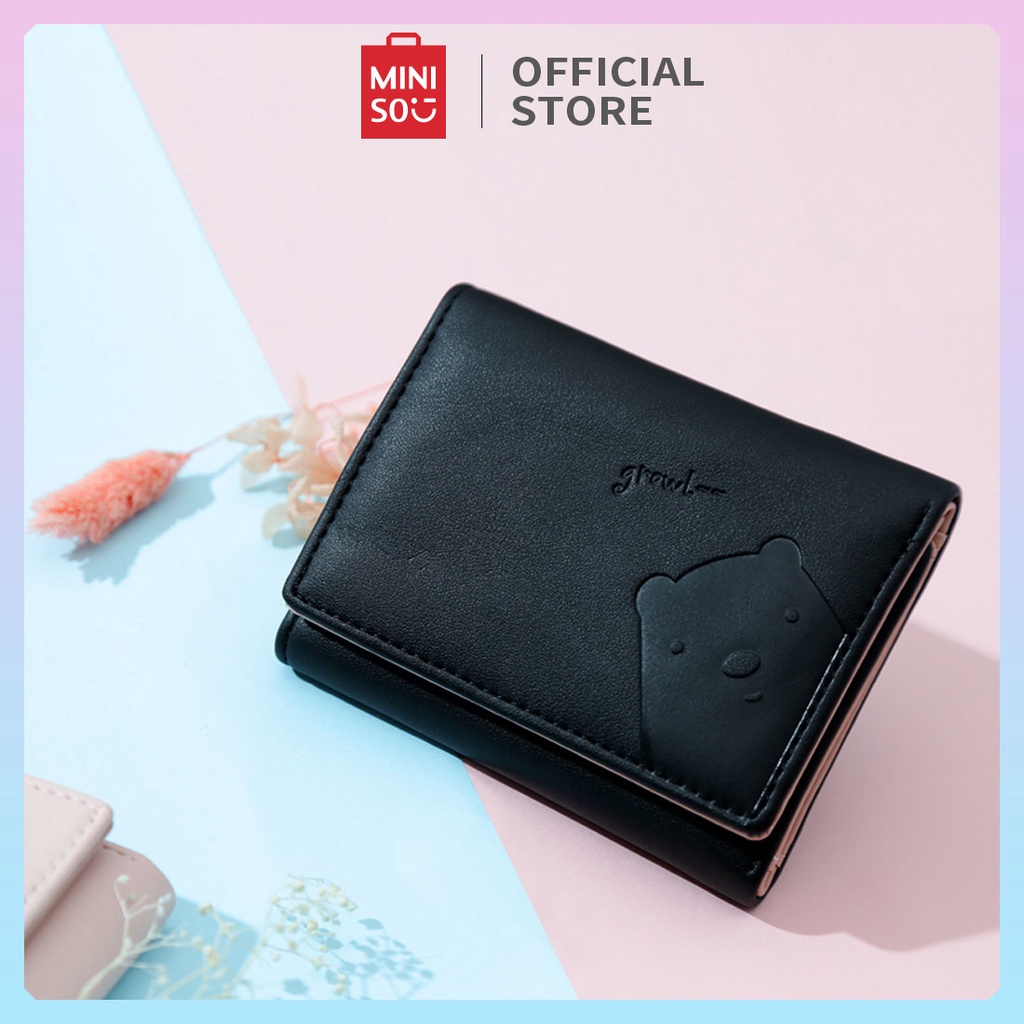 MINISO Dompet Wanita Pendek Kecil Lipat Simple Motif Binatang Lucu Karakter