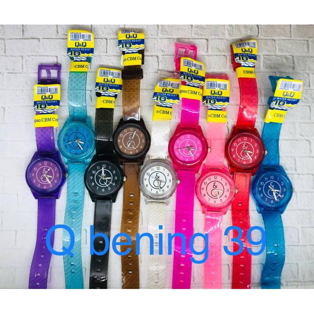 Cod ( Bayar Ditempat ) Jam Tangan Wanita Q&amp;Q Jelly Analog VJ39 / Ready 7 Warna