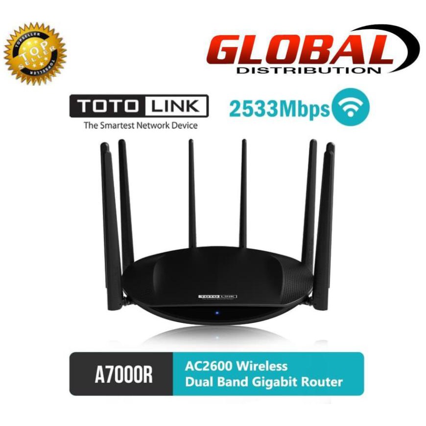 TotoLink A7000R AC2600 Wireless Dual Band Gigabit Router AC2600