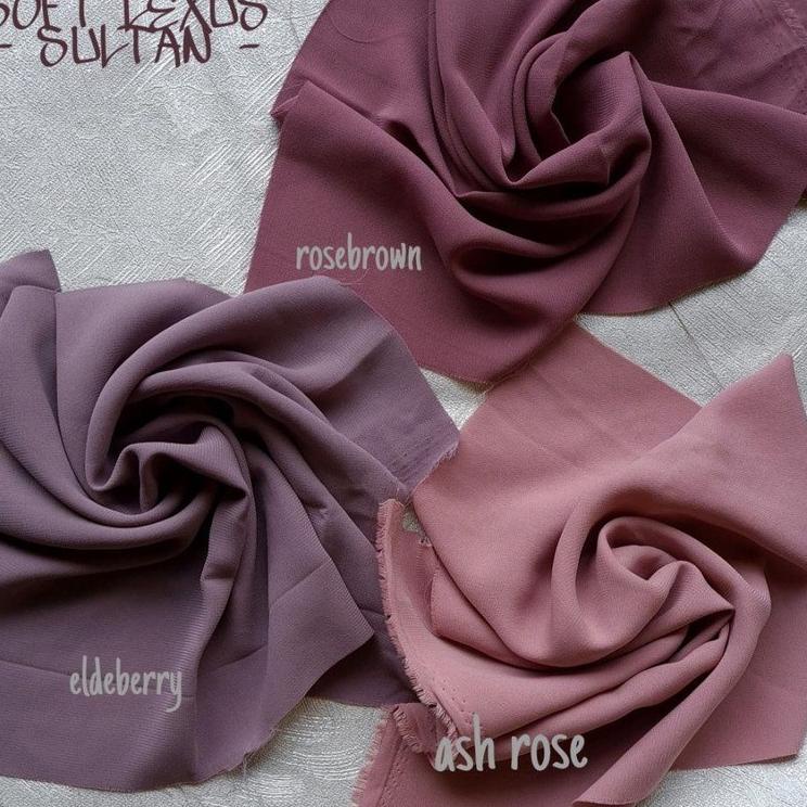 KAIN ABAYA SULTAN SOFT LEXUS / SOFT LEXINA WARNA POLOS LENGKAP ◦ KFM.26Au22т