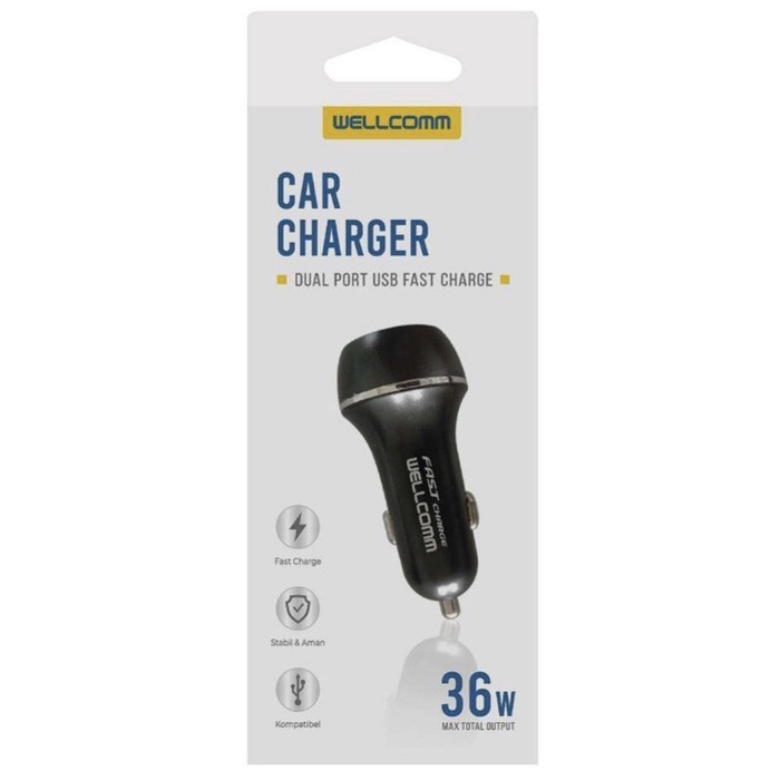 Car Charger Fast Charging Wellcomm 36W