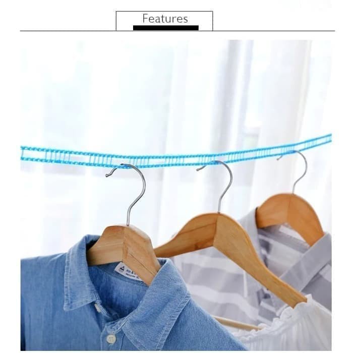 Tali jemuran tambang jemur Gantungan Baju Tali Jemuran 5 Meter Clothes Line Laundry Tambang 5M Magic Hanger 5Meter Rope