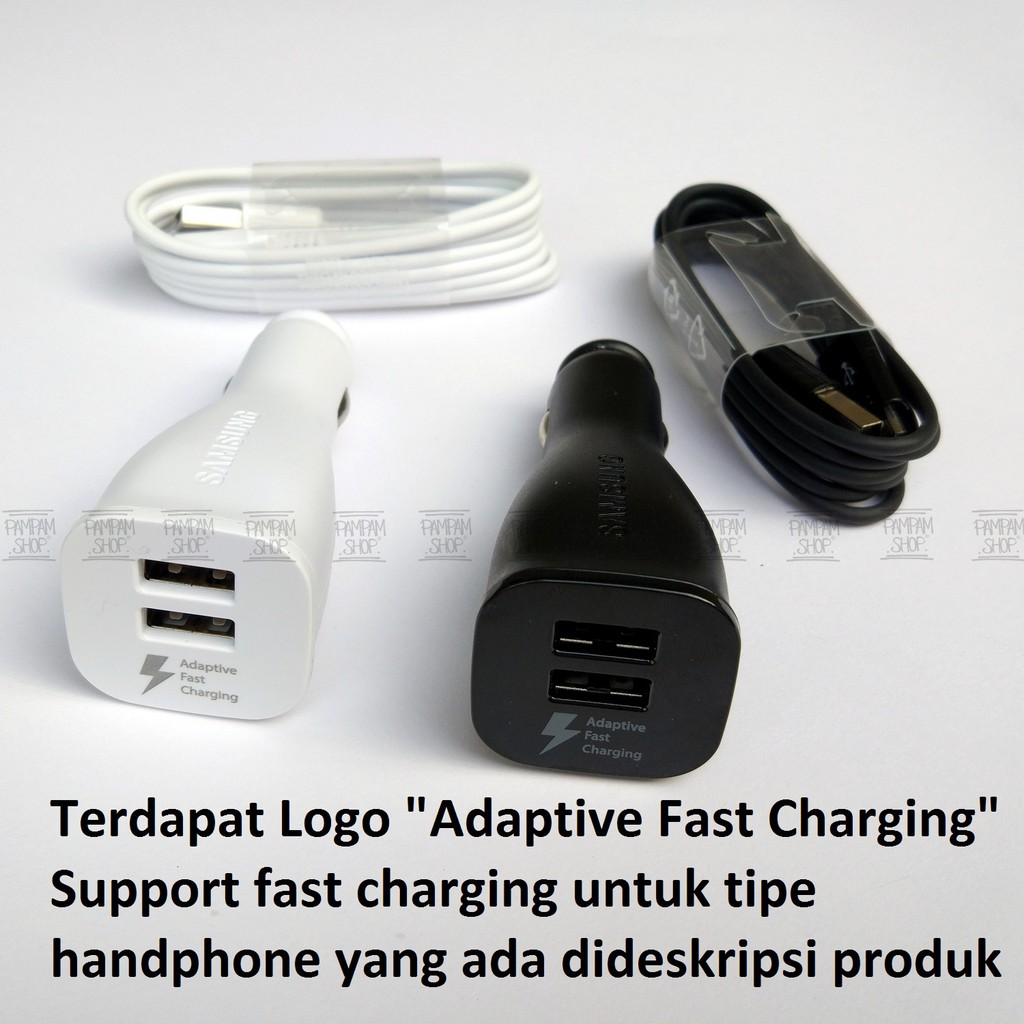 Car Charger Adapter Samsung Adaptive Fast Charging 15W Original Dual 2 Output Port