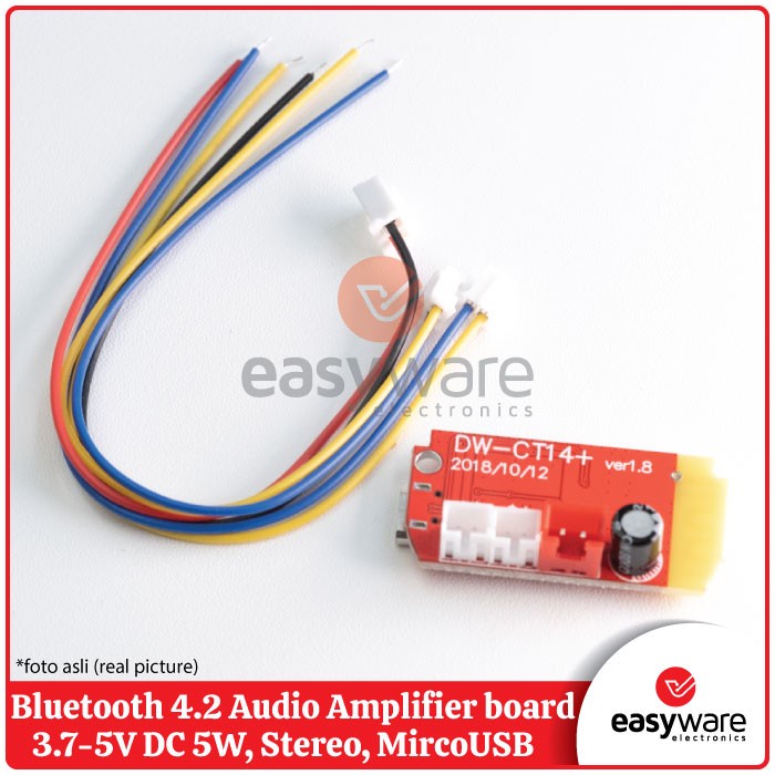 MODUL AMPLIFIER BLUETOOTH 4.2 3.7-5V DC 5W MODULE