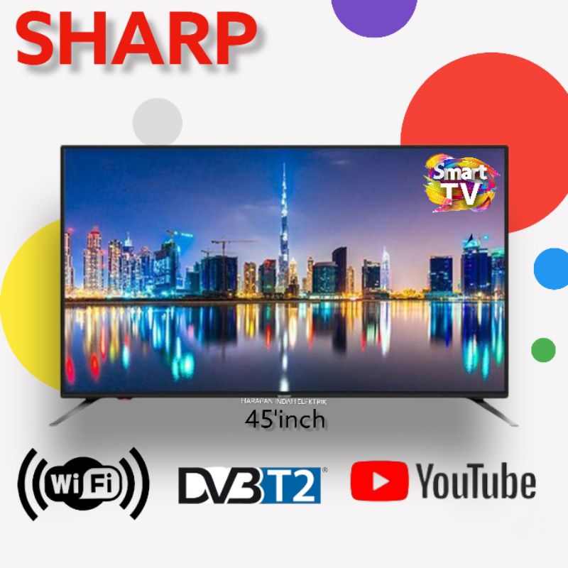 tv Led sharp 42inch 42 2T 42DF 1 smart tv only