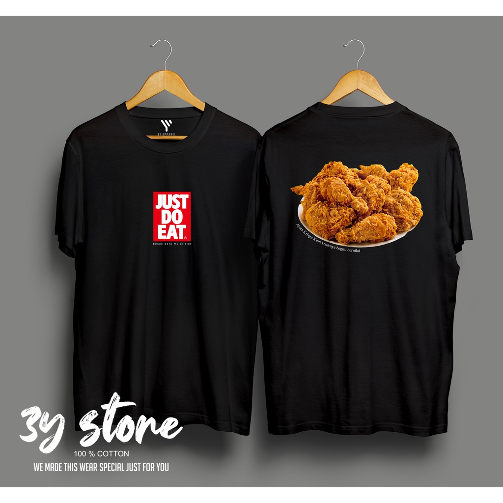 KAOS OFF DIET HOBBY MAKAN AYAM GORENG PREMIUM DISTRO COTTON COMBED 30S PRIA WANITA - 3Y STORE