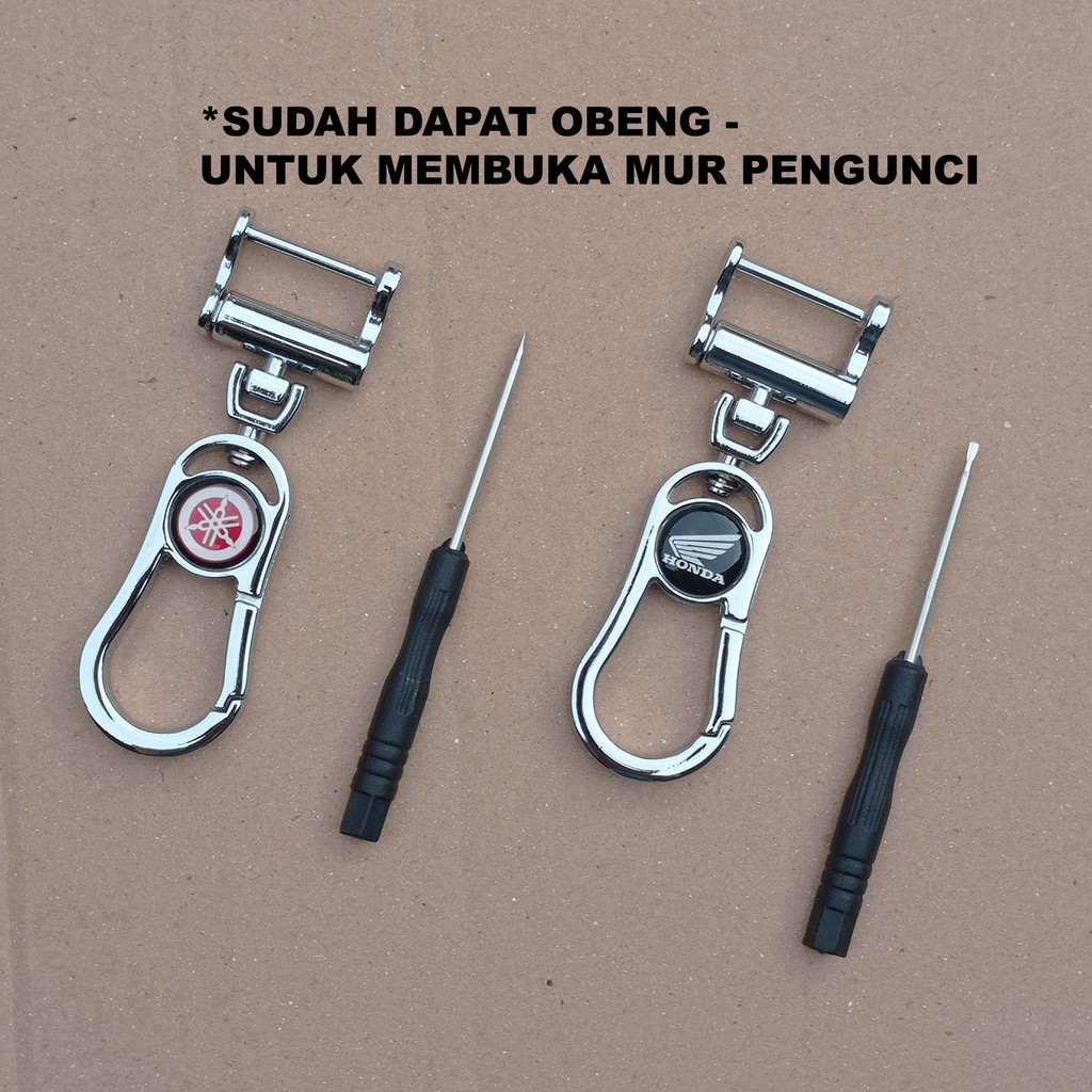 Gantungan Kunci LOGO Stainless Steel Chrome Krom HIGH QUALITY