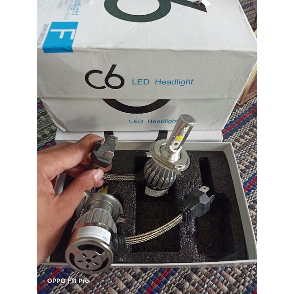 TERBAGUS Lampu mobil/motor LED C6 H4 36W dengan Kipas / Headlamp / Headlight / Lampu