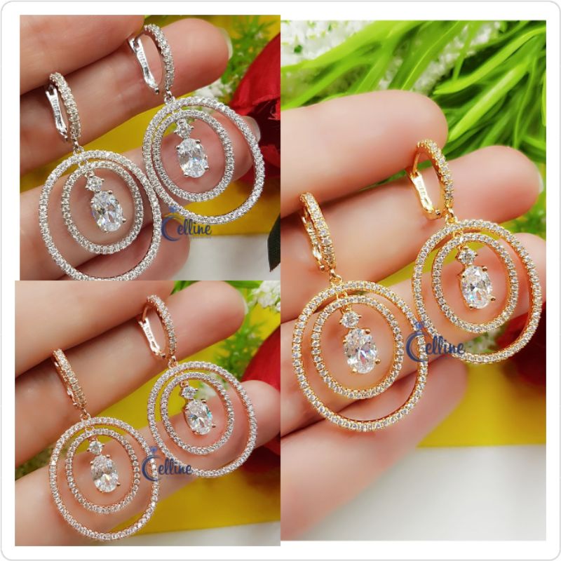 Anting gantung swaroski,anting berlian gantung,replika diamond | ANTING VR