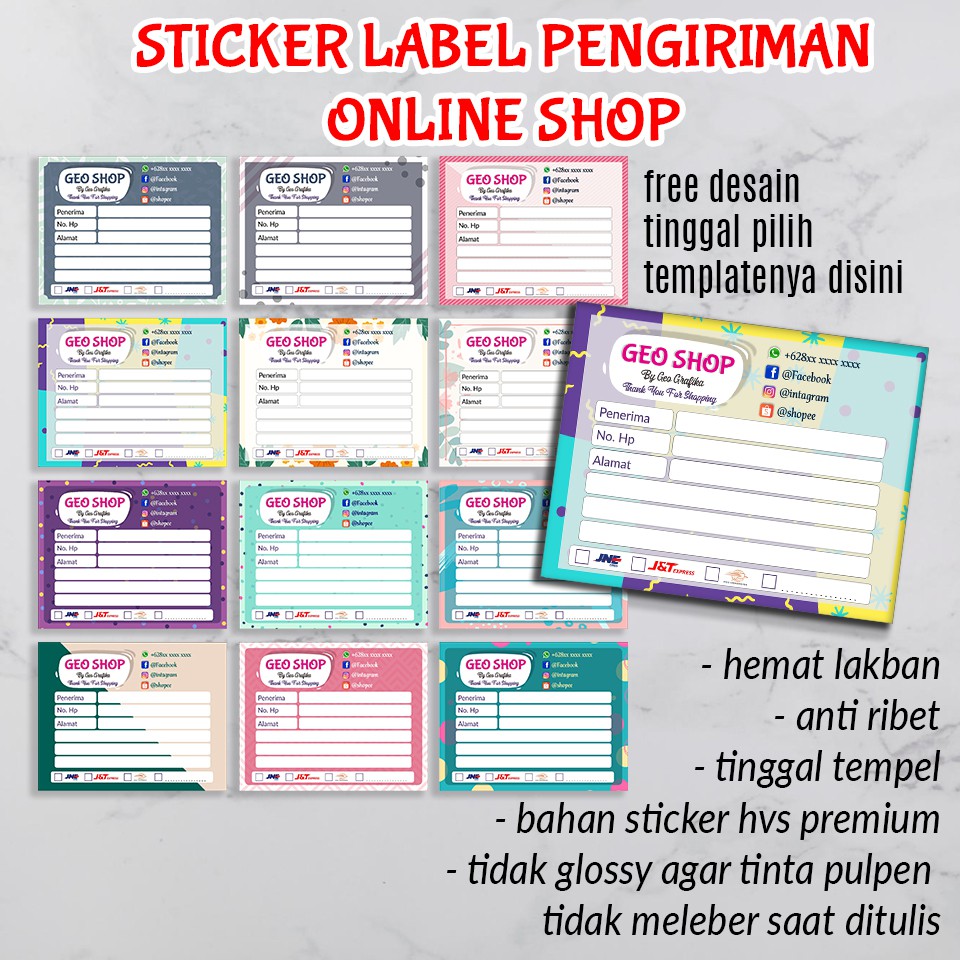 

Geo Grafika - Sticker Label Pengiriman Olshop Bahan Sticker Hvs Premium Doft