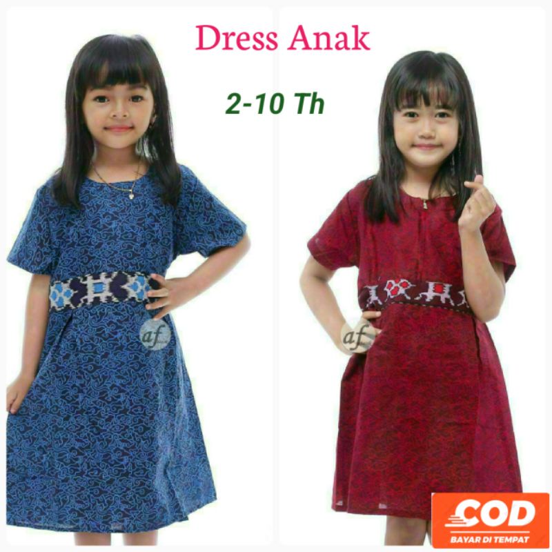 Baju /Dress Anak perempuan umur 2-10