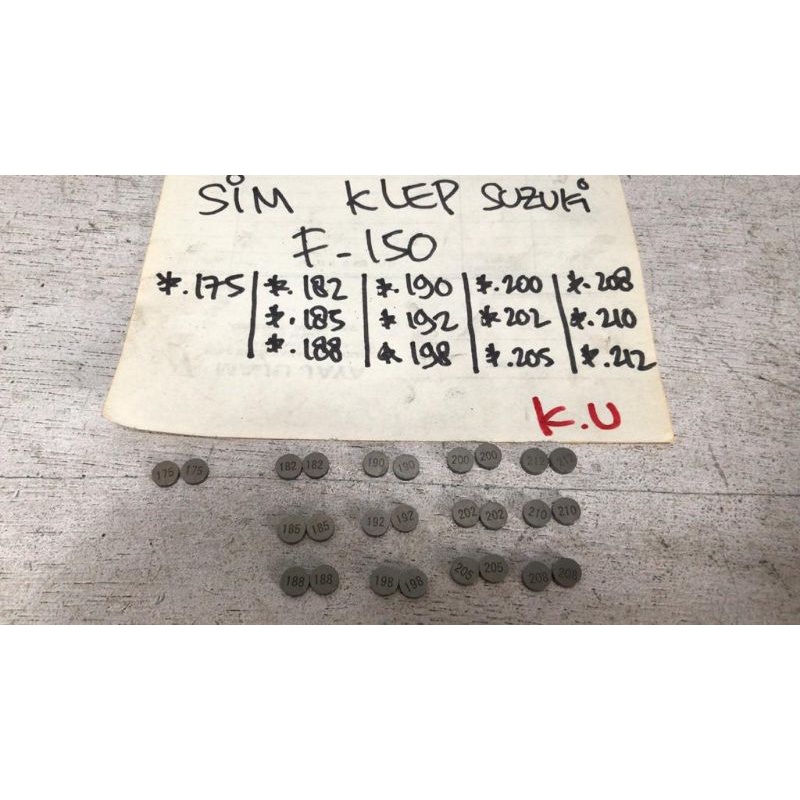 SIM KLEP SUZUKI SATRIA FU 150, READY: 175/182/185/188/190/192/198/200/202/205/208/210/212