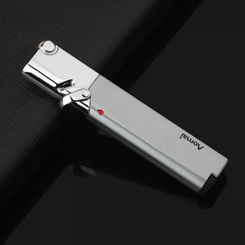 mancis korek api bara gas bisa isi ulang AOMAI torch lighter AM365 slim bisa lock