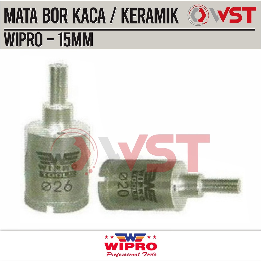 Wipro Mata Bor Kaca 15mm / Diamond Core Drill / Pelubang Keramik Kaca