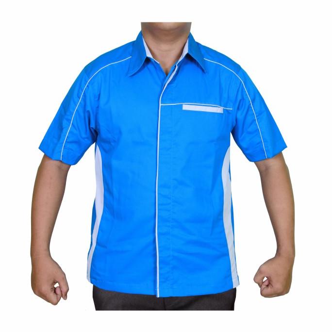 Baju Kerja Murah Tangan Pendek Kemeja Kantor Seragam Karyawan Perusaha PROMO