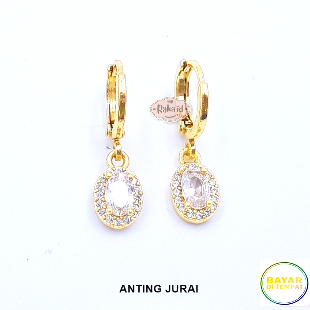 Anting Klip Wanita Korea Fashion Xuping Oval List Mas Gold Perhiasan Aksesoris Wanita 626