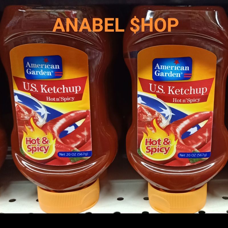 

American Garden U.S. Ketchup Hot & Spicy Saus Tomat Tomato Sauce 567gr