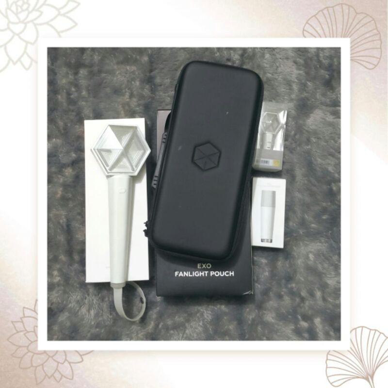 EXO LIGHTSTICK VER.3, EXO OFFICIAL FANLIGHT POUCH, EXO FANLIGHT BATTERY PACK, MINI FAN