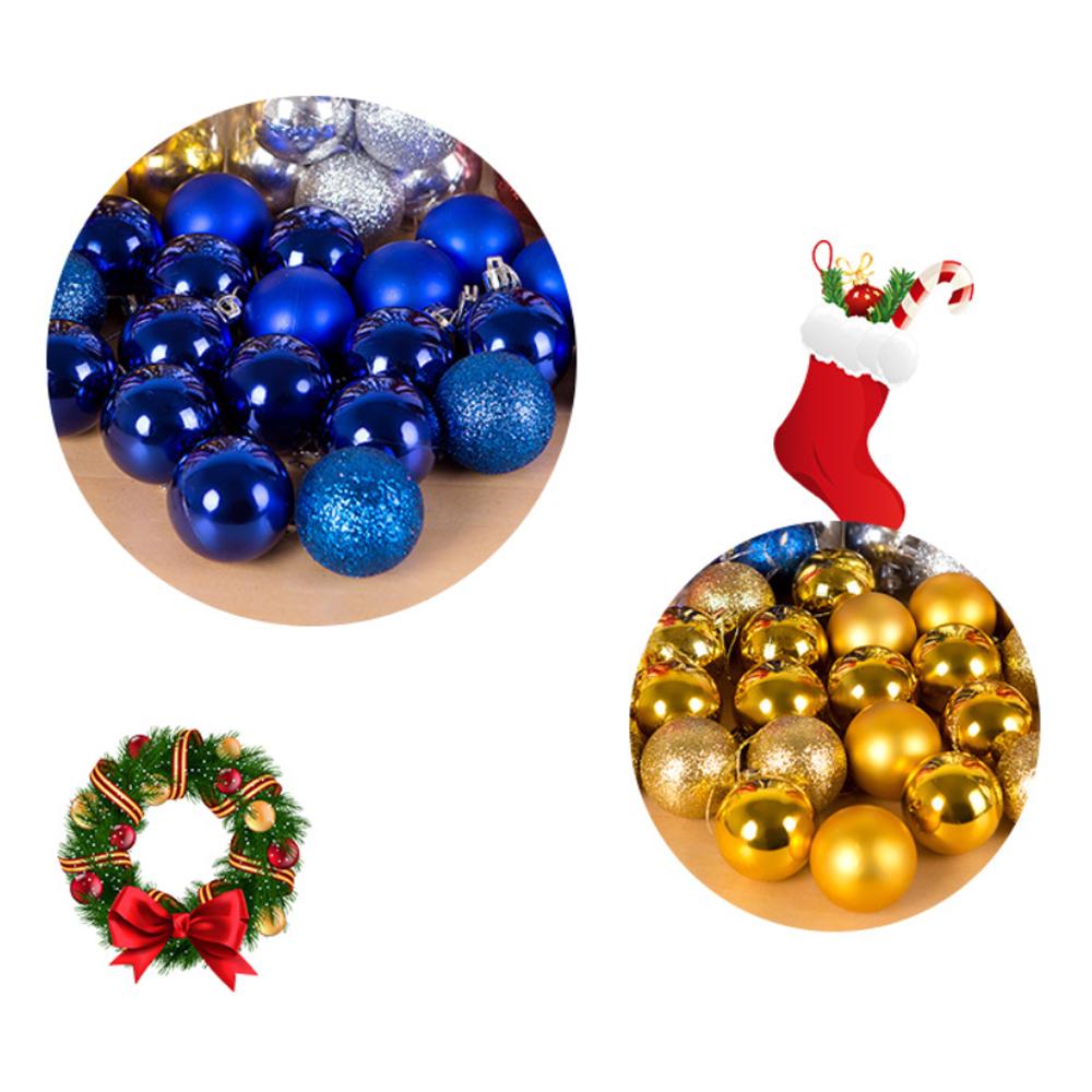 GEEKA 24Pcs Hiasan Gantung Bola Glitter untuk Dekorasi GEEKA 24Pcs Hiasan Gantung Bola Glitter untuk Dekorasi