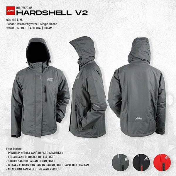 JAKET AREI REI HARDSHELL V2 POLAR FLEECE | FLECE HARDSHEEL HARDSHEL JACKET GUNUNG RIDING WATER WIND 