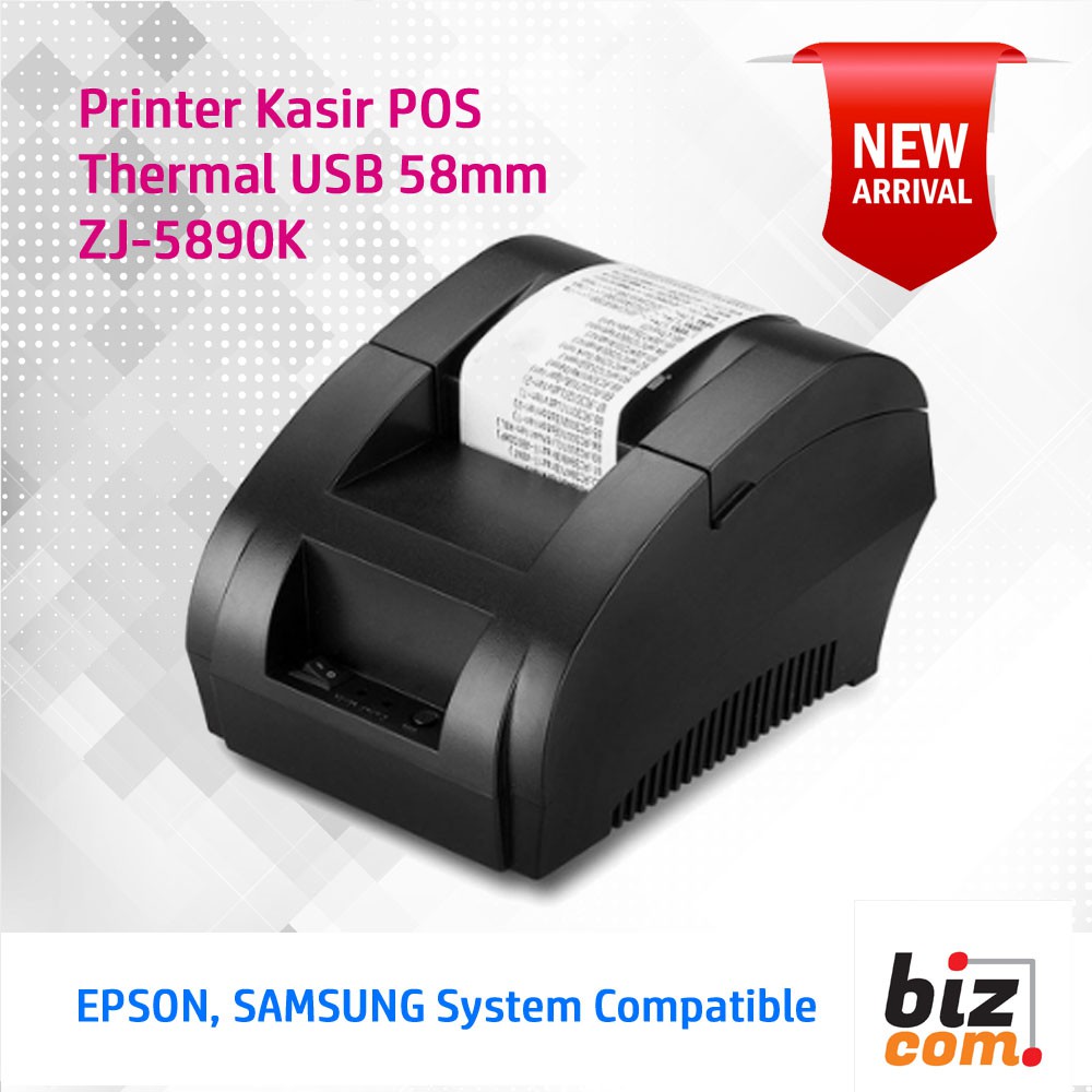 Printer Kasir POS Thermal USB 58mm ZJ-5890K