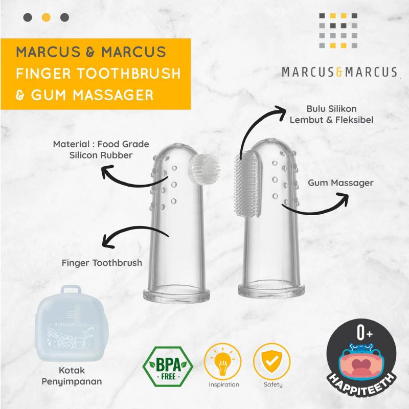 Marcus &amp; Marcus Finger Toothbrush &amp; Gum Massager Set