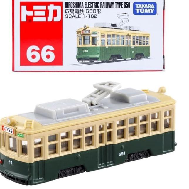 ♝ Tomica Reguler 66 Hiroshima Electric Railway Type 650 miniatur kereta listrik KRL Jepang ❉