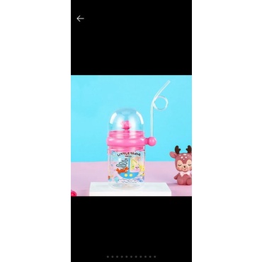 Botol Minum Lumba Air Mancur - Botol Minum Unik Untuk Anak 250ml⭐ Super8⭐-Pink