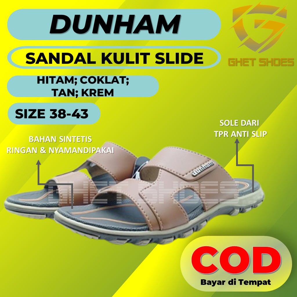 Sendal Casual Laki Laki Sandal Kulit Lakilaki Kasual Slide Original Pria Dunham Terkini