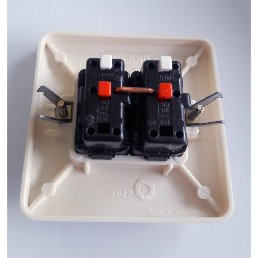 Saklar Sakelar Seri Inbow Broco Double Switch 2 Engkel Inbow Tanam