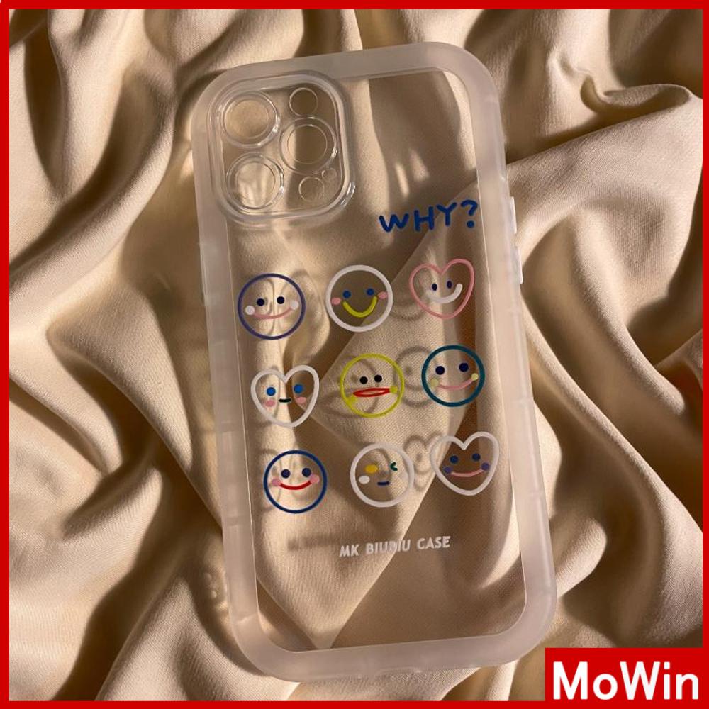 iPhone Case Silicone Soft Case Clear Case Airbag Shockproof Protection Camera Smooth Frosted Cartoon Smiley Compatible For iPhone 11 Pro Max 13 Pro Max 12 Pro Max 7Plus xr XS Max