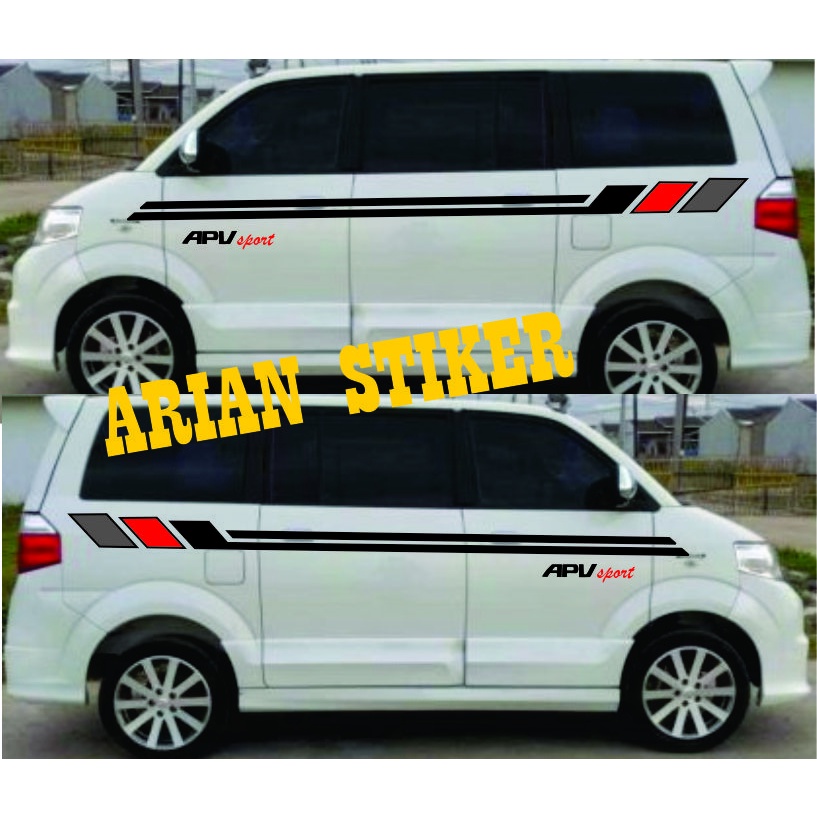 Cutting Stiker Mobil Apv Stiker List Apv Sport Stiker Mobil Suzuki Apv
