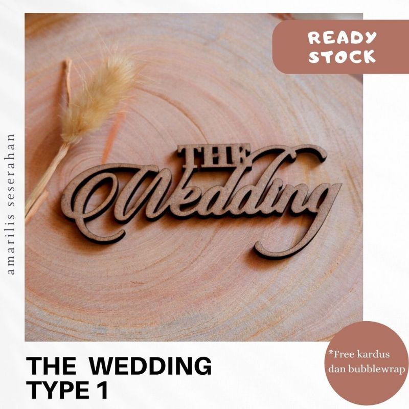 Cliboard The wedding bahan mahar 9x4cm bahan polywood