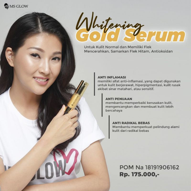 MS GLOW WHITENING GOLD SERUM / FLEK HITAM MEMBANDEL