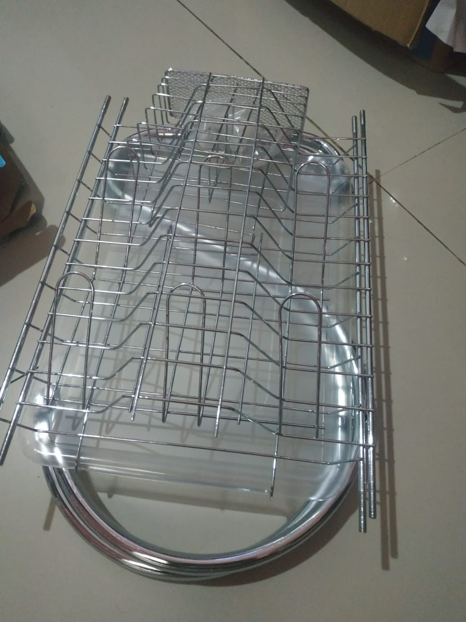 Rak Piring Stainless 2 Susun Murah Peralatan Dapur Tingkat