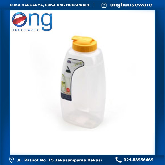 NEW Botol Air Minum Water Jug Oval Lock n Lock 2 L HAP609 Lock & Lock - Kuning