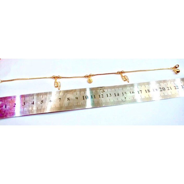 Gelang kaki jurai lapis emas