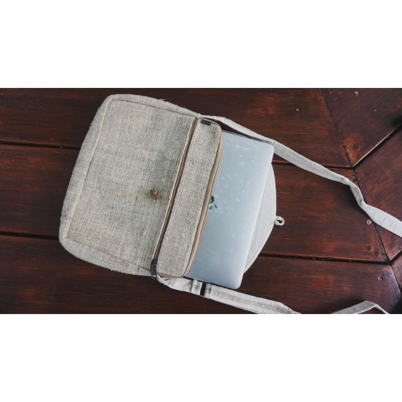 Tas Laptop Selempang - Hemp Laptop Bag