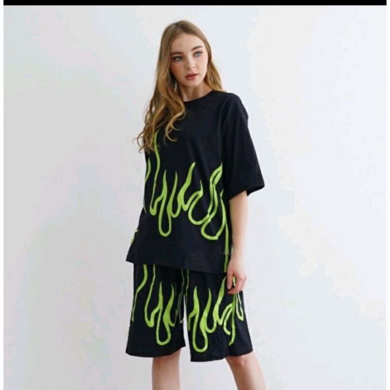 JAYA.Co Setelan Oversize BILLIE (LD 120cm pjg baju 63cm)