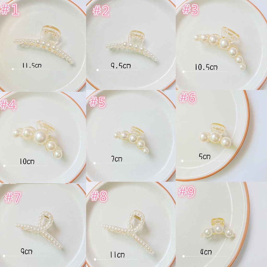 1Pcs Pearl Rhinestone Hairpins For Women Simple Elegant Plastic Hair Claw Headwear Hair Accessories