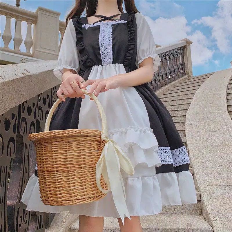 Gothic Lolita Dress Vintage Kawaii short sleeved import